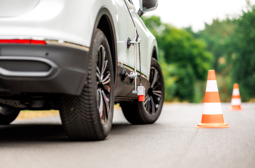 Sensoric Solutions optical sensors for vehicle dynamics testing including speed and slip angle measurement